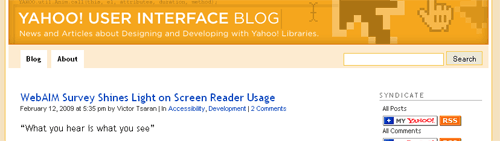 Yahoo! User Interface Blog