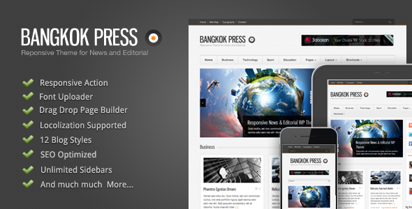 bangkok press 60 Awesome WordPress Themes of February 2012