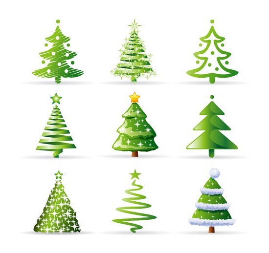 4-Christmas-Tree-Collection-Vector